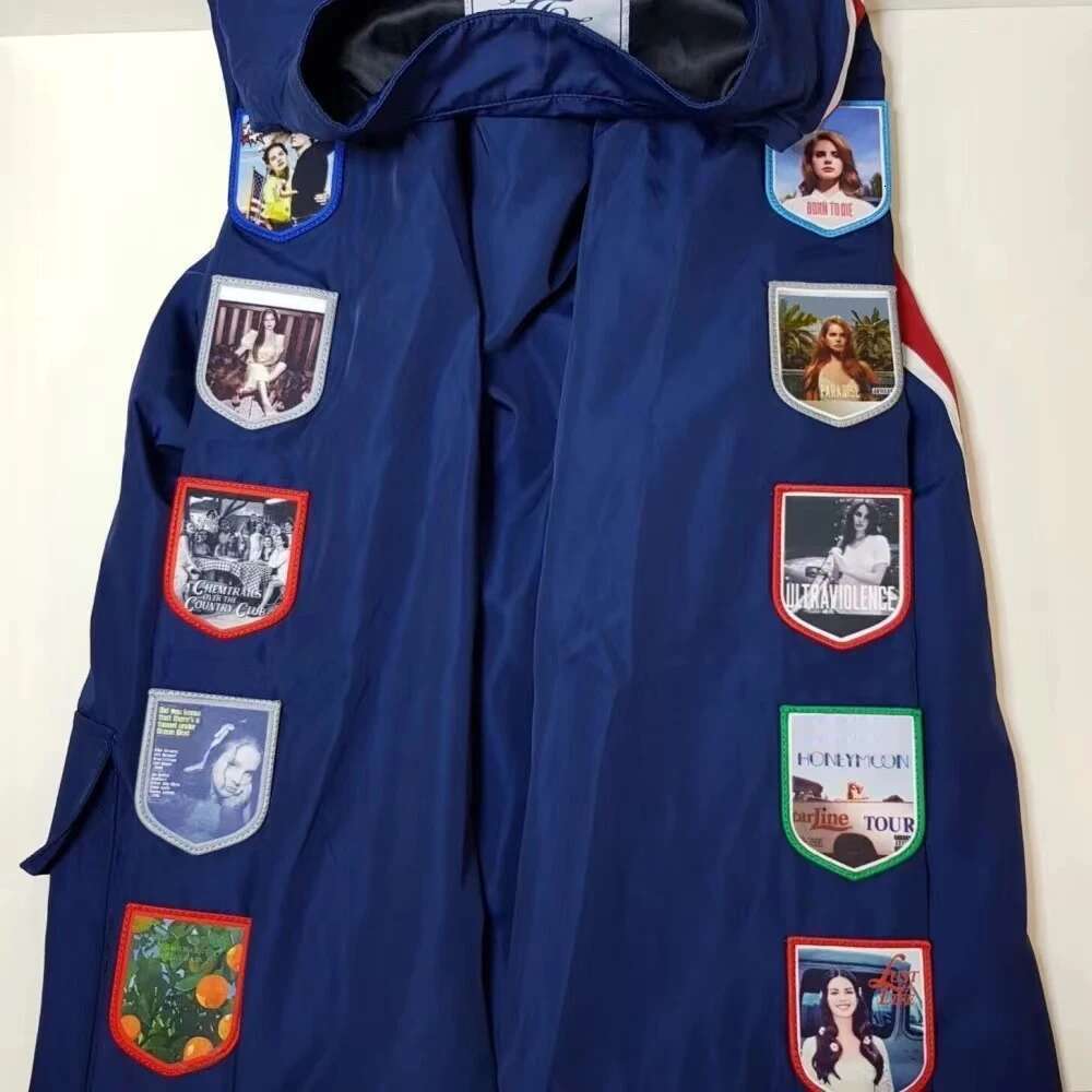 Designer Clothes Lana Merch Racing Jacket With Patches Commemorative LDR Racer Jackets In Navy For Women And Men Del Tops Coat Reys Clothing