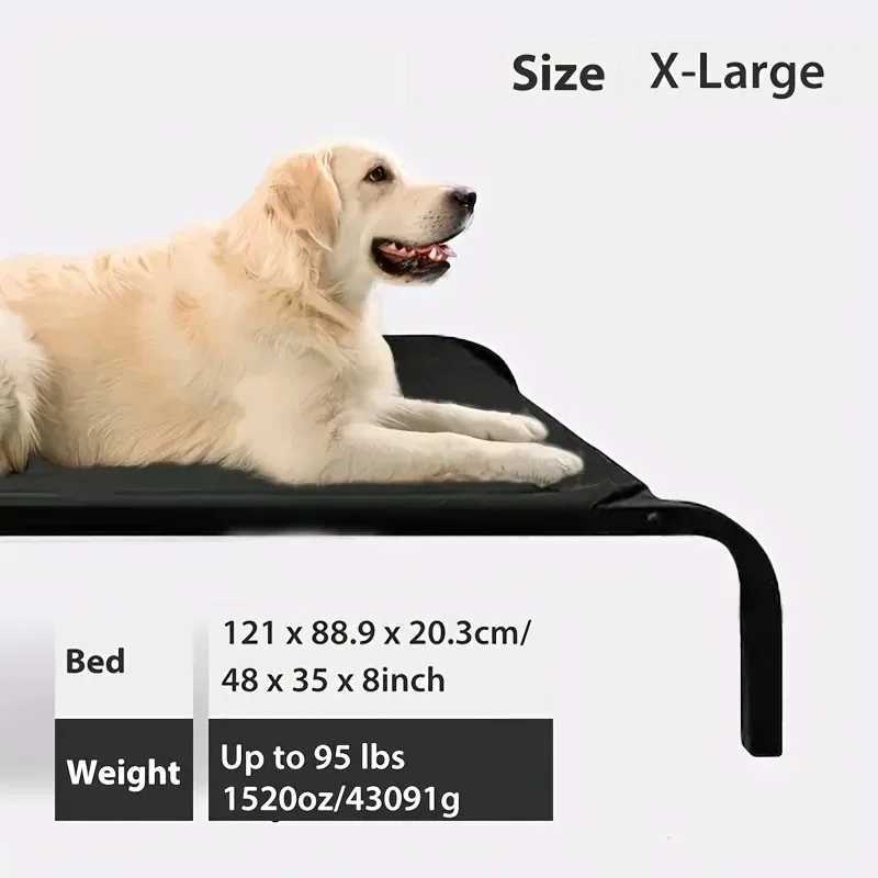 Pet bed dog cat folding pet camping bed breathable mesh fabric washable outdoor pet bed pet dog bed pet dog bed X250412