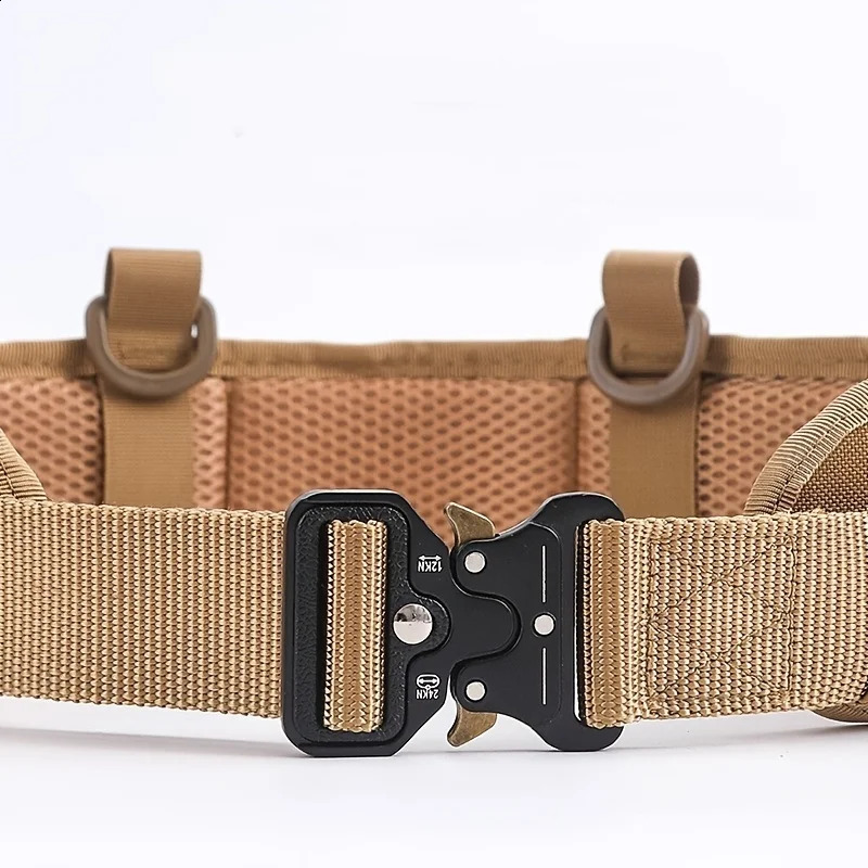 Mens Outdoor Hunting Tactical Belt Multi-Function Buckle Nylon Belt High Quality Outdoors Sport Canvas Belt 250407