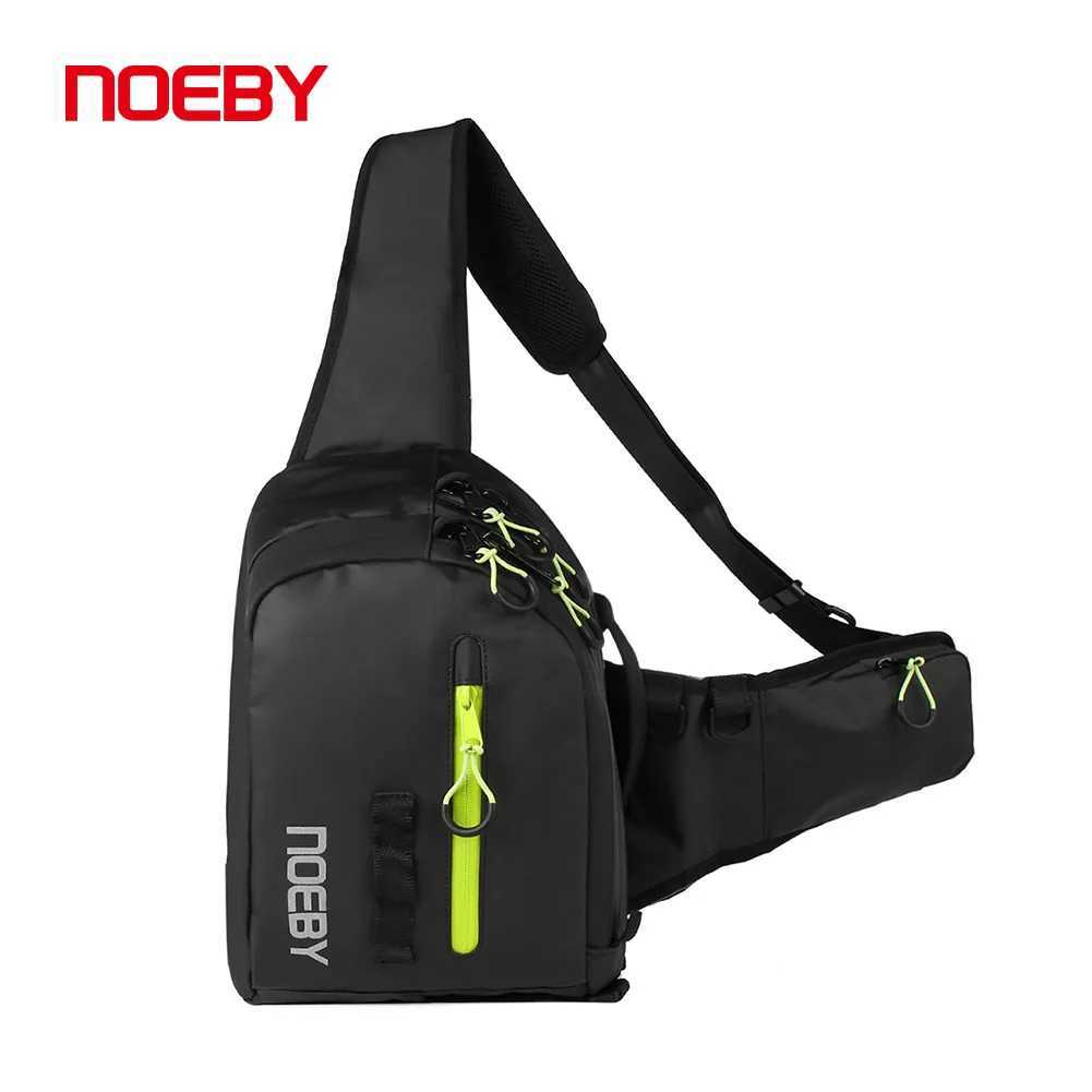 NOEBY Sling Pack Tackle Bag Waterproof Nylon Fishing Bag 2 Size Multifunctional Outdoor for Camping Hiking Fishing Tackle Bag Z250411