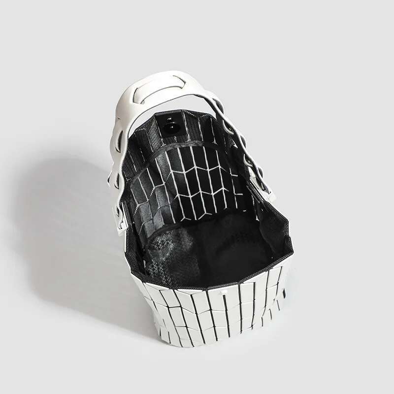 2024 New Niche Design Geometric Rhombus Bucket Bag, Versatile Portable Vegetable Basket , Single Shoulder Armpit Bag Handbags