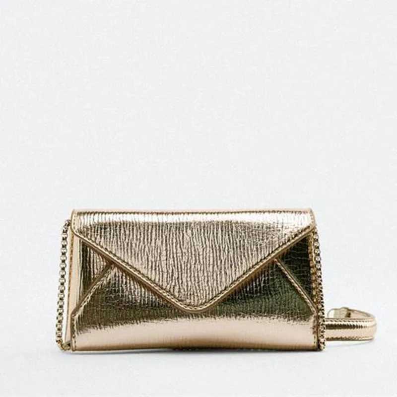 Womens Foldable Small Square Shoulder Bag Mini Chain Envelope Cross Body Bag Womens Club Handbag WalletXJ250412