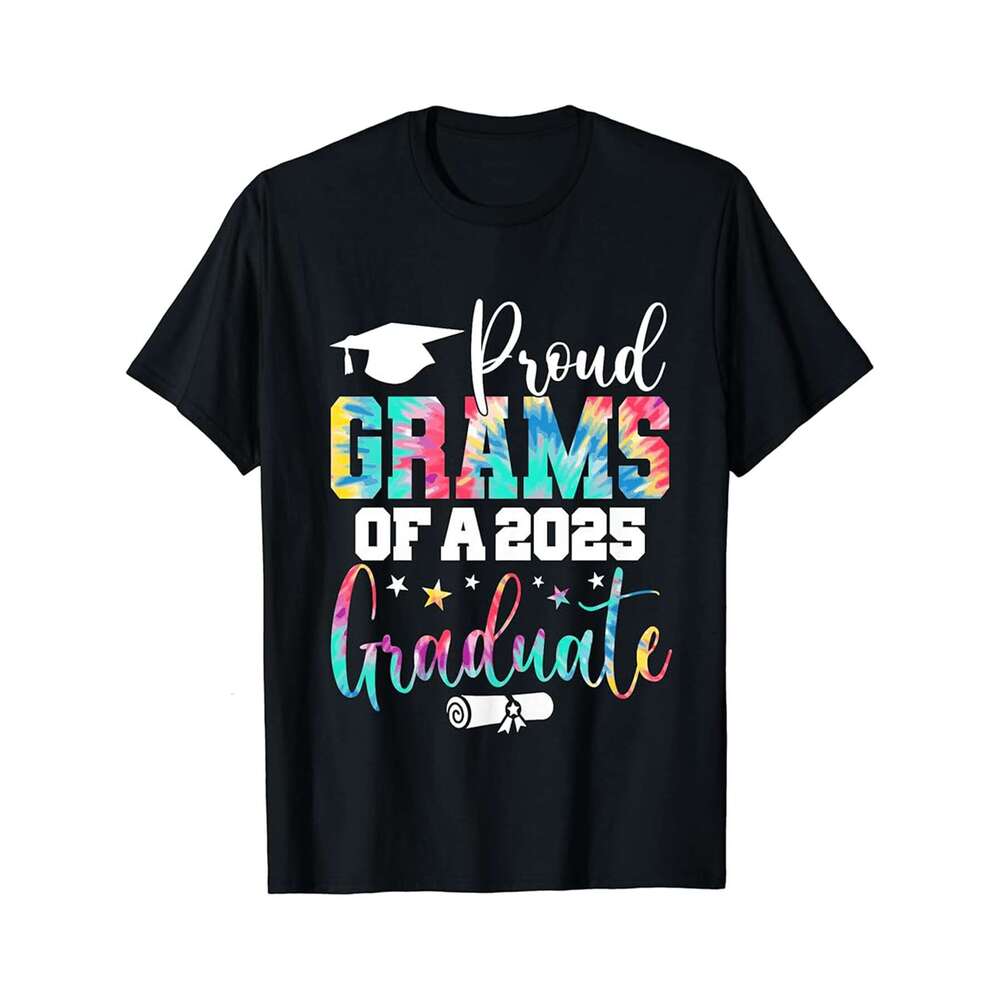 Designer T shirt Grams Senior 2025 Proud Grams Of A Class Of 2025 Graduate ,100% cotton, short sleeve , Wrinkle resistant, Casual, comfortable fit - 2