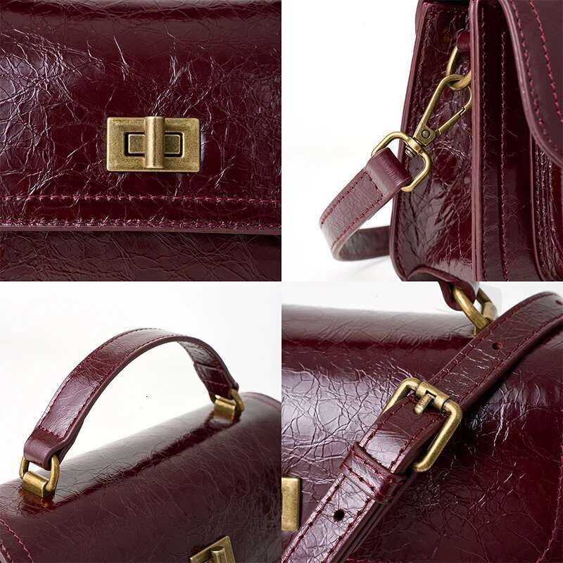 Designer Bag Women's Genuine Cow Leather Shoulder Bags Ladies Fashion Versatile Designer Crossbody Bag Female Retro Handbags For Lady