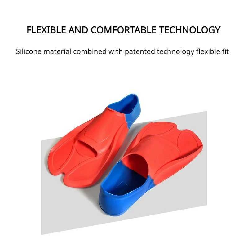 Adult professional flip diving inflatable flip frog shoes childrens training swimming equipment free diving short finsY250412
