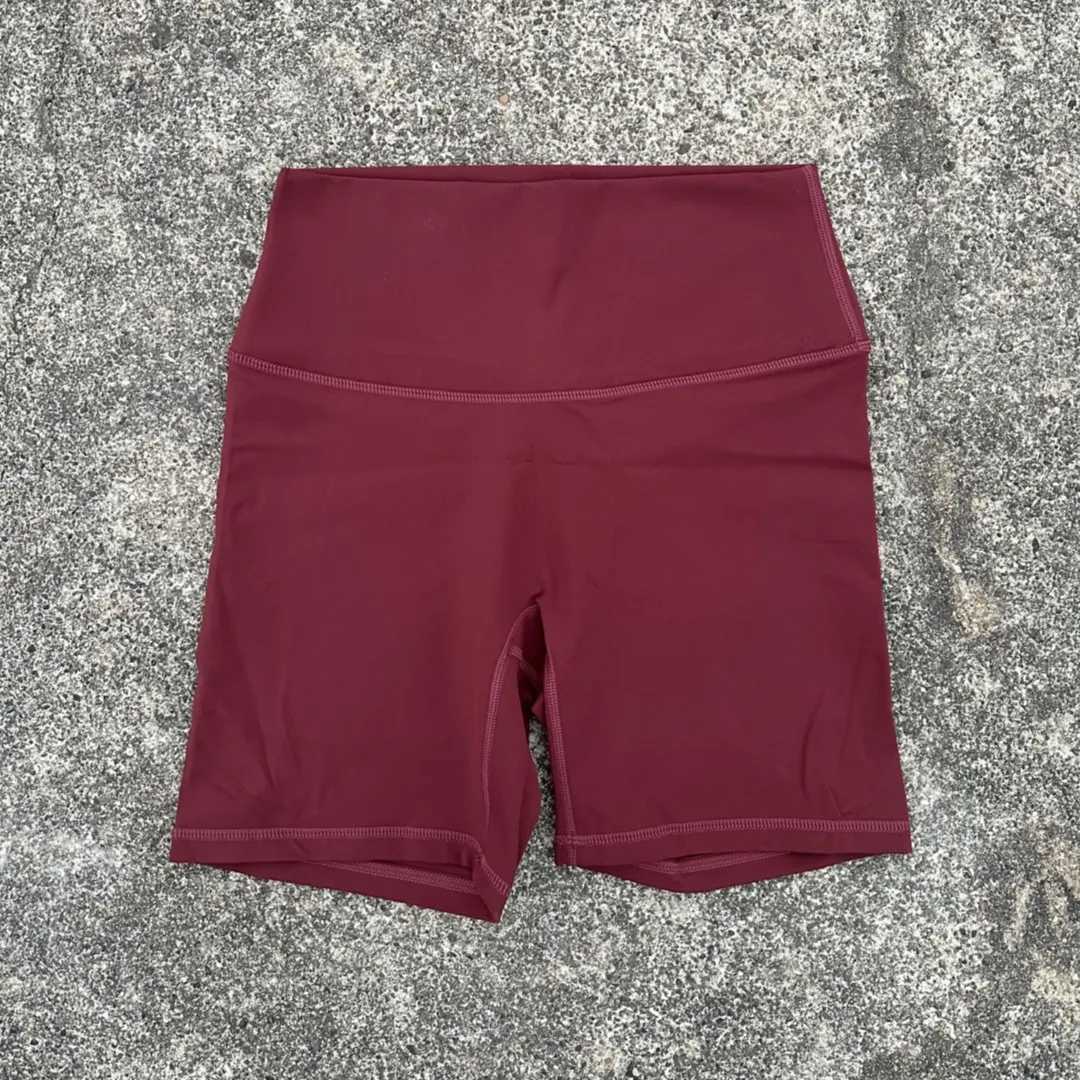 Solid Color High Waist Yoga Short Leg Bicycle Womens Fitness Exercise Short Leg Comprehensive Training Slow Running Squat Anti Lock Inner Bag Y250412