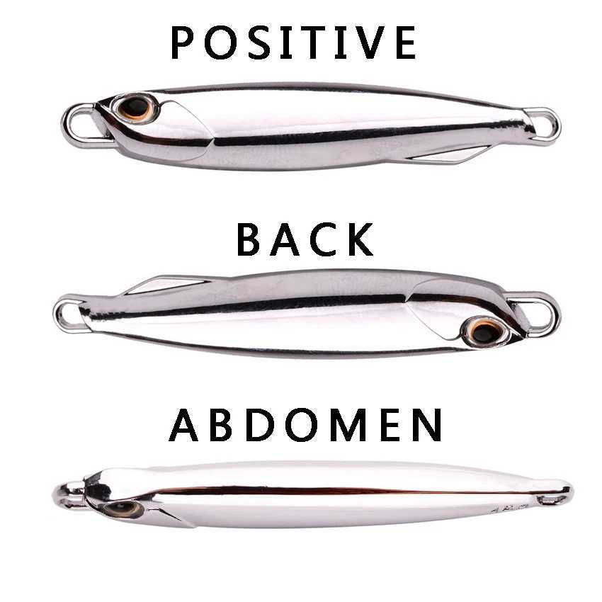 1Pcs Spoon Metal Jigs Silver Fishing Lures With Hooks 7g 10g 15g 20g 30g 40g Electroplated Fishing Lures Bait Mackerel Bass Z250411