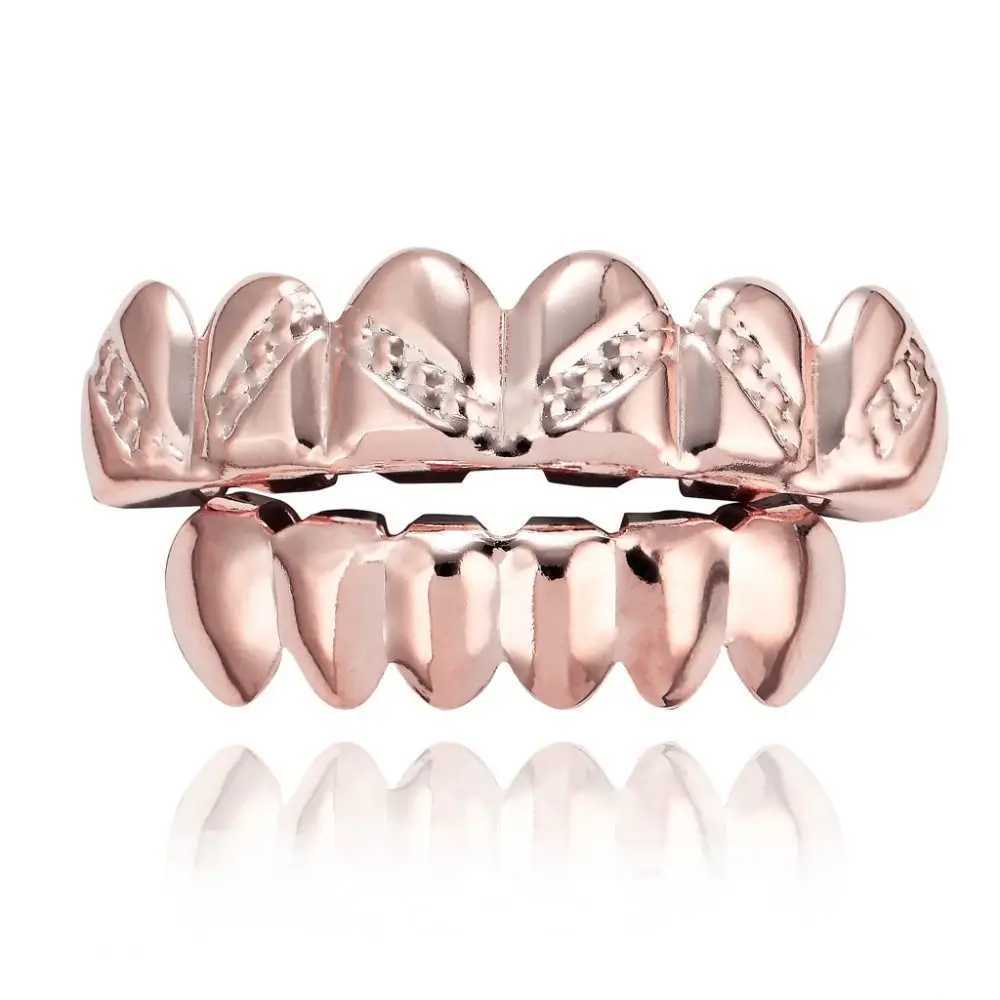 Fashion gold and silver hip-hop teeth Grilz top oral metal galvanized dental bracket dental jewelry makeup W250412