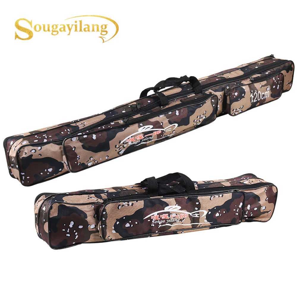 Sougayilang Fishing Rod Bag 80cm 120cm Portable Nylon Fishing Tackle Bags Large Capacity fishing Accessories Bag Z250411