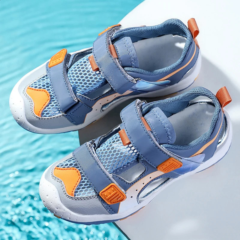Boys Soft Sandals Fashion Children Shoes Solid Color Baby Sole Anti-slip Anti collision outdoor Girls Sandalias Flat Beach 250411