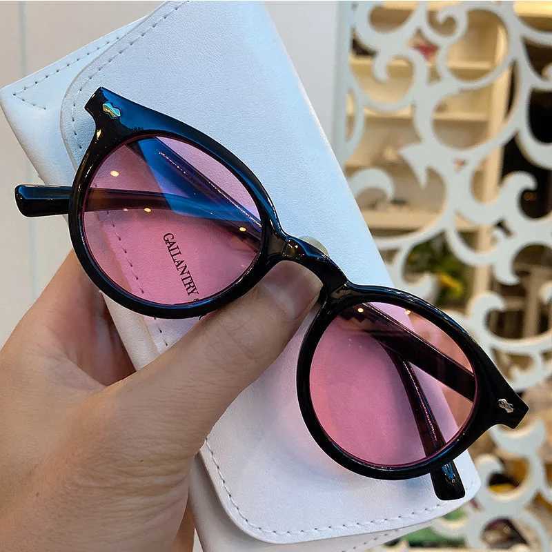 OIMG NEW Women Sunglasses Fashion Big Round Sun Glasses for Female Oversized Shades Vintage Jelly Color Pink Sunglass UV400C250411
