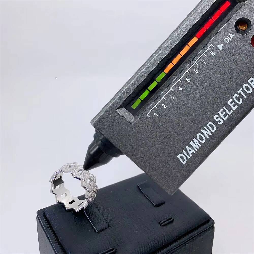 Wholesale RTS Fine Jewelry High Quality VVS Moissanite Silver 925 Ring for Women and Men Passes Diamond Test