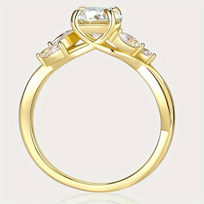 Willow Shape Engagement Ring, 1.2ct D Color VVS1 Clarity Lab Made Wedding Rings Tree Branch Moissanite Ring Women's Gift