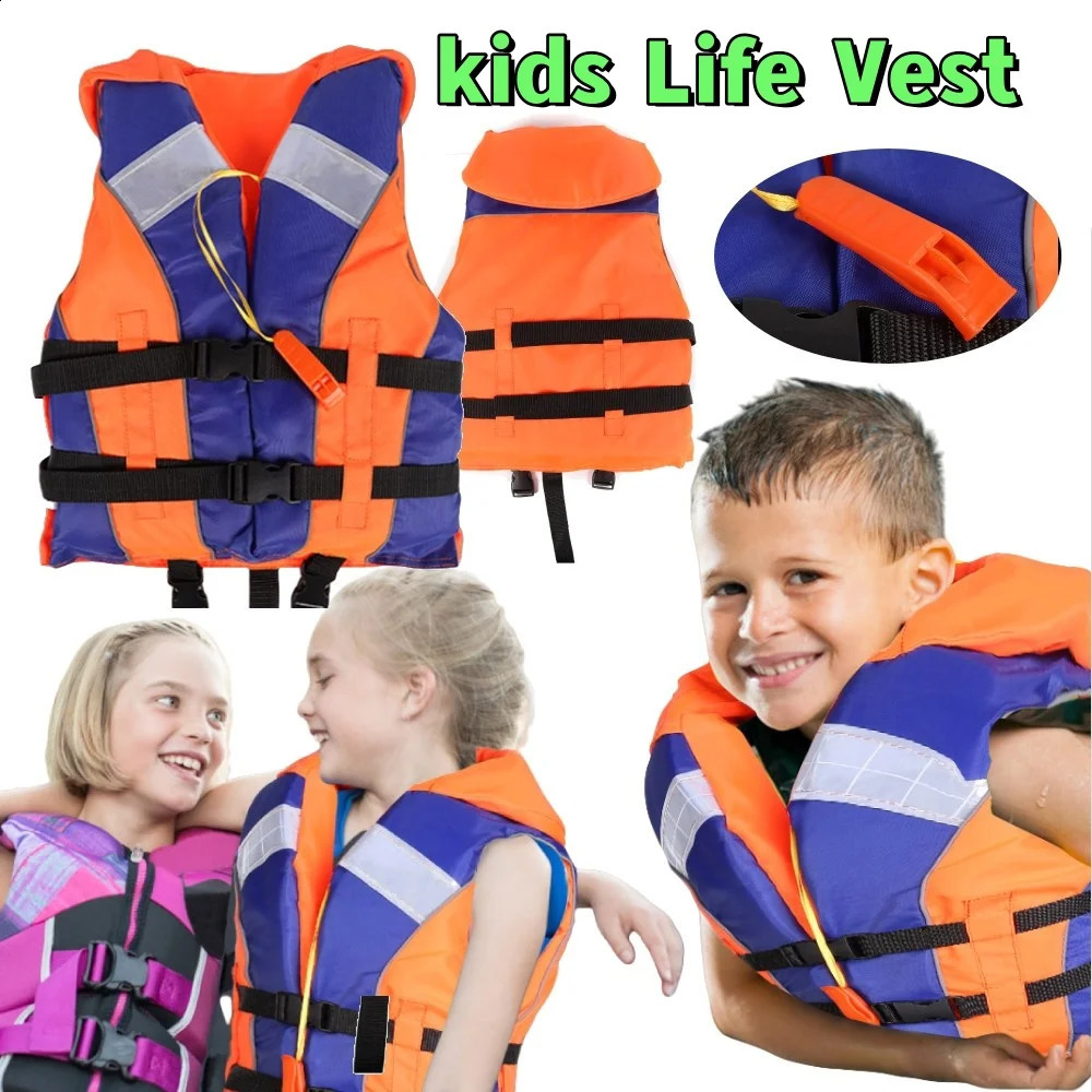 Kids Life Jacket Float Jacket Toddler Swimsuit Assist Swimwear Swim Training Buoyancy Swim Vest Life Jacket with Whistle 250411