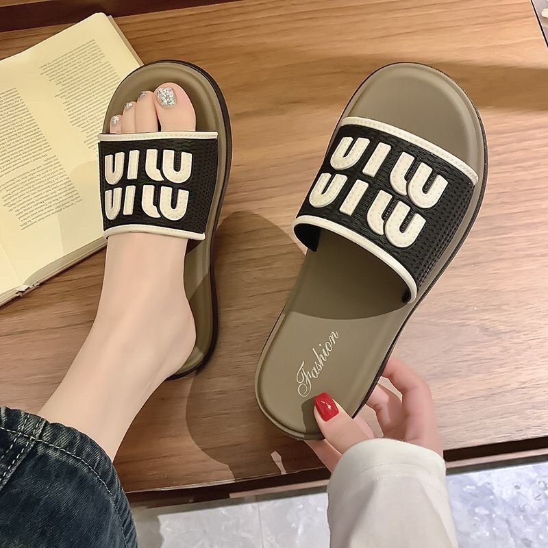 2025 Summer New Style Free Shipping Fashionable Thick Bottom Apricot Cool Slippers 36-41 Women Designer Outdoor Slippers