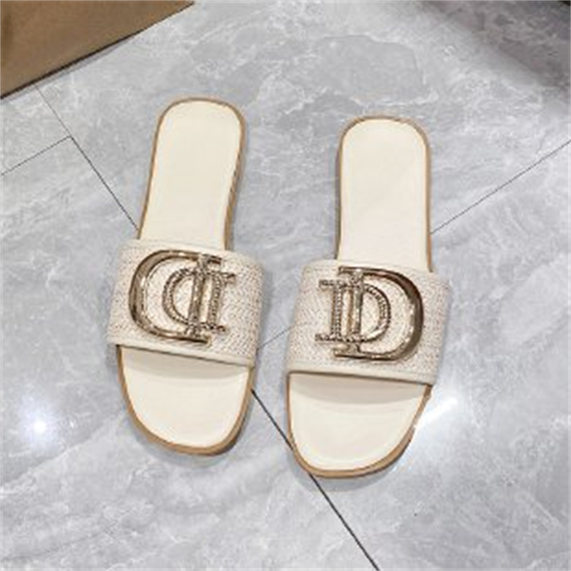 free shipping designer slippers womans outdoor indoor casual sandals breathable fashion black white sliders