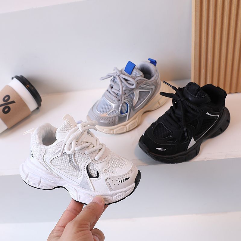Kids Sport Running Shoes With Thick Soles Boys Girls Fashion Versatile Sports Shoes Kidszworld Children Toddler Mesh Tennis Sneakers Sizes 21 - 36 K02