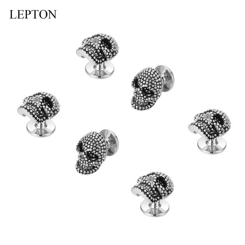 LEPTON skull cufflinks tailcoat stud set mens retro skull cufflinks mens cufflinks mens cufflinks mens gift setT250412