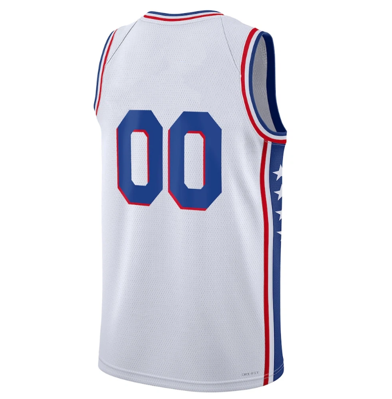 76erss Basketball Jerseys Tyrese Maxey VJ Edgecombe Allen Iverson Paull George Joell Embiid Jersey Kelly Oubre Jr Jared McCain Andre Drummond Retro Ci