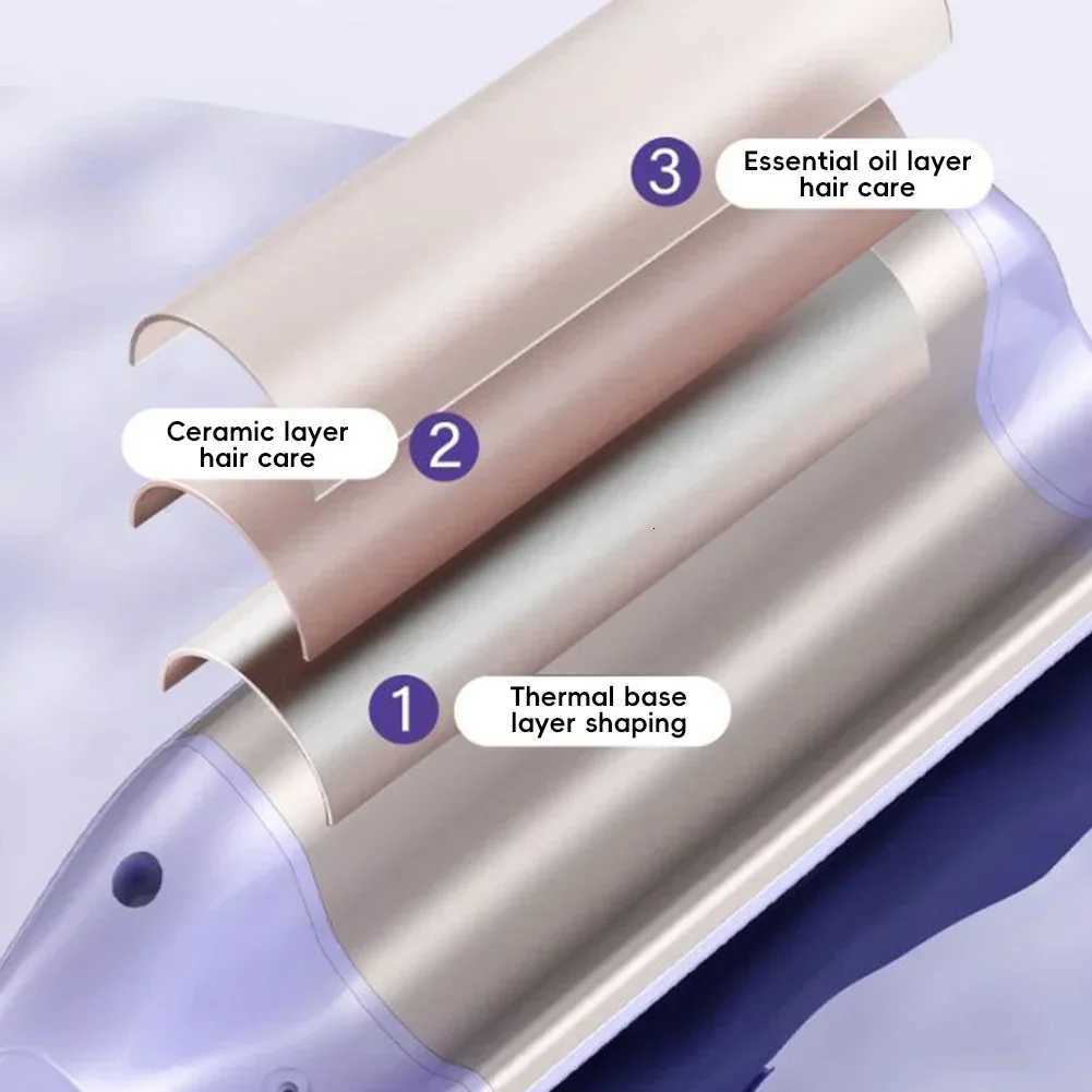 Hair Crimper 32mm Perm Instant Curls Hair Volumizing Crimper 30S Fast Heating Crimping Iron Styling Tools for Wen Girls H251112