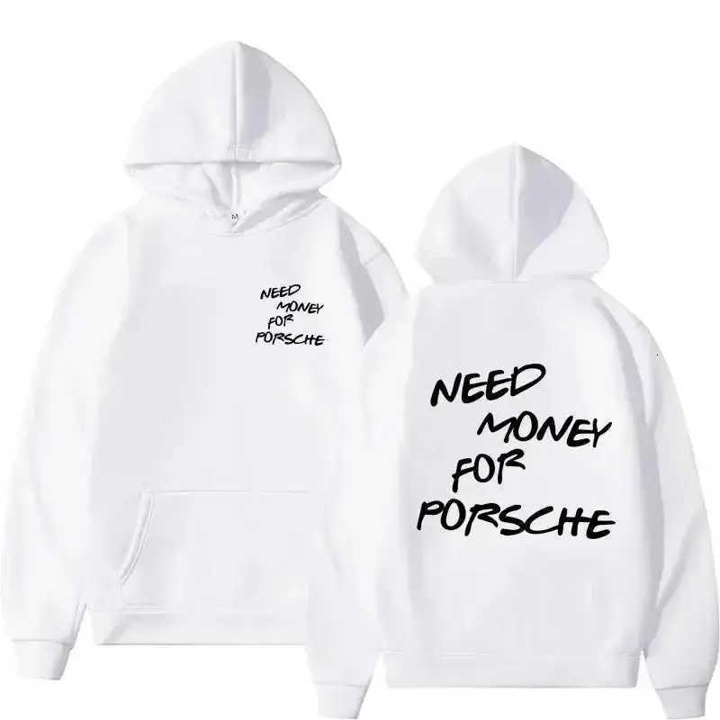 POD customization New Funny Need Money Letter Print Hoodie Fashion Design Mens Womens Sweatshirt Fleece Oversized Couples Casual HoodiesT251112