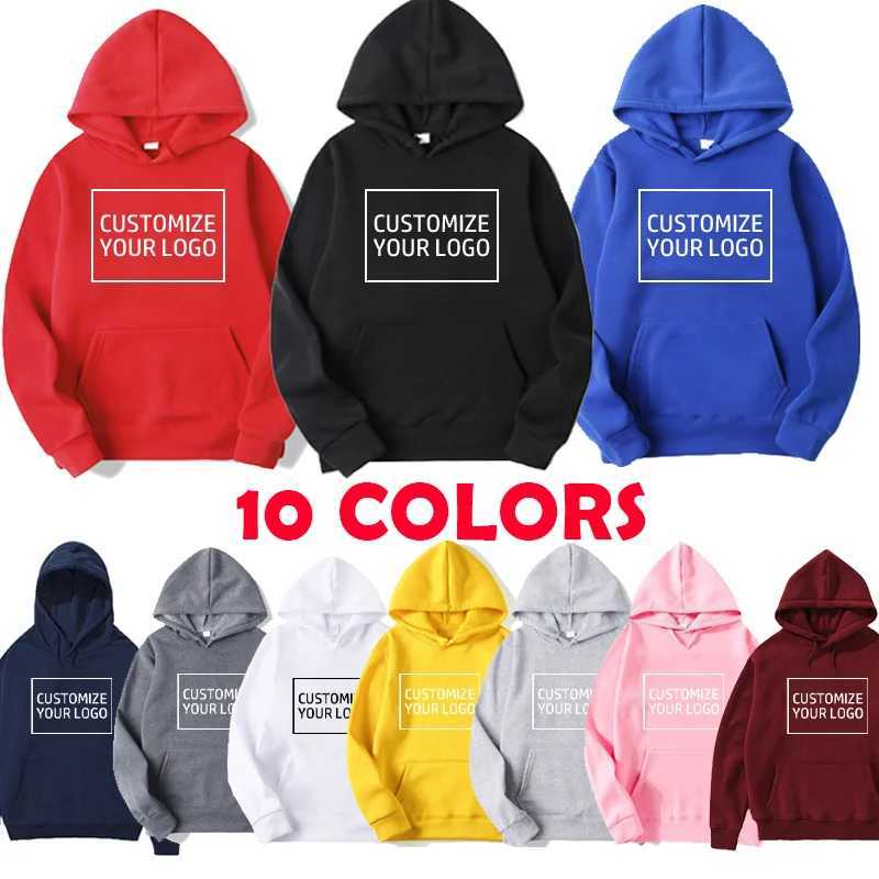 POD customization Diy Your Own Design Print Pattern Customize Autumn Long Sleeve Hoodies Solid Color Women Fashion 10 Colors TopsT251112