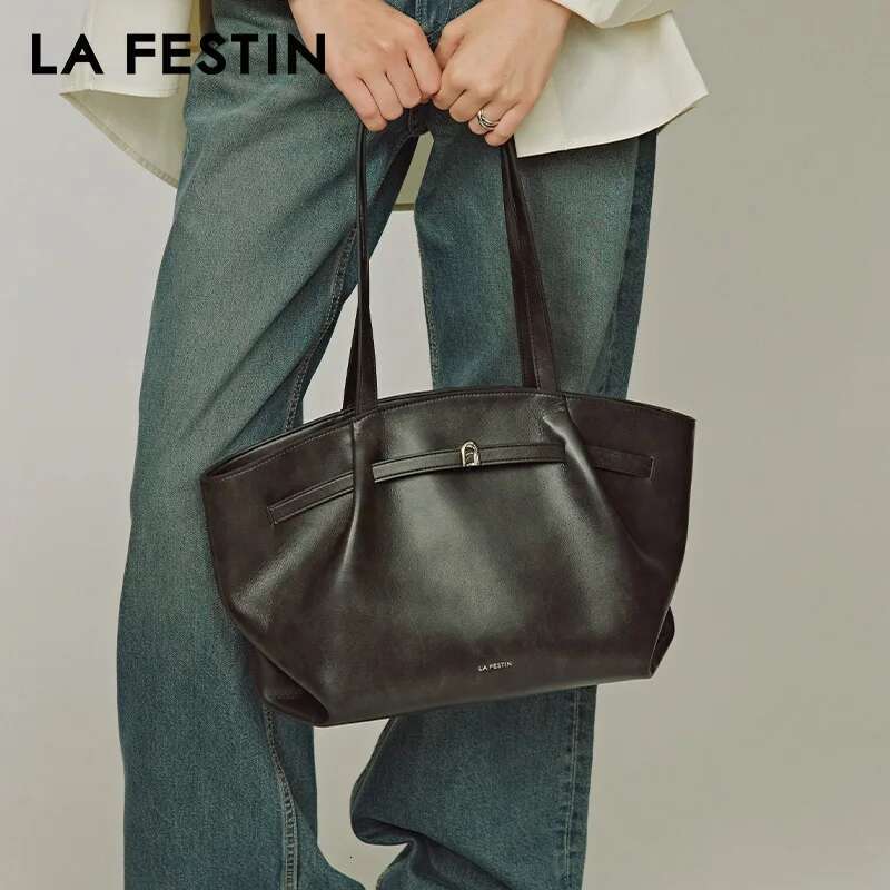LA FESTIN Original Shoulder 2025 New Women's Bag Large Capacity Handbag Designer Ladies Leather Bag