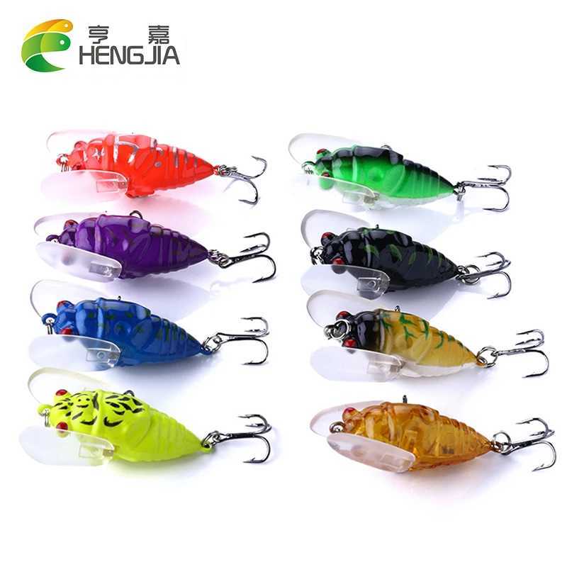 HENGJIA 1pcs Fishing Lure Bass Cicada Pesca 6g 4.2cm Simulation Insects Hard Bait Crankbait Fishing Wobblers Tackle Z250411