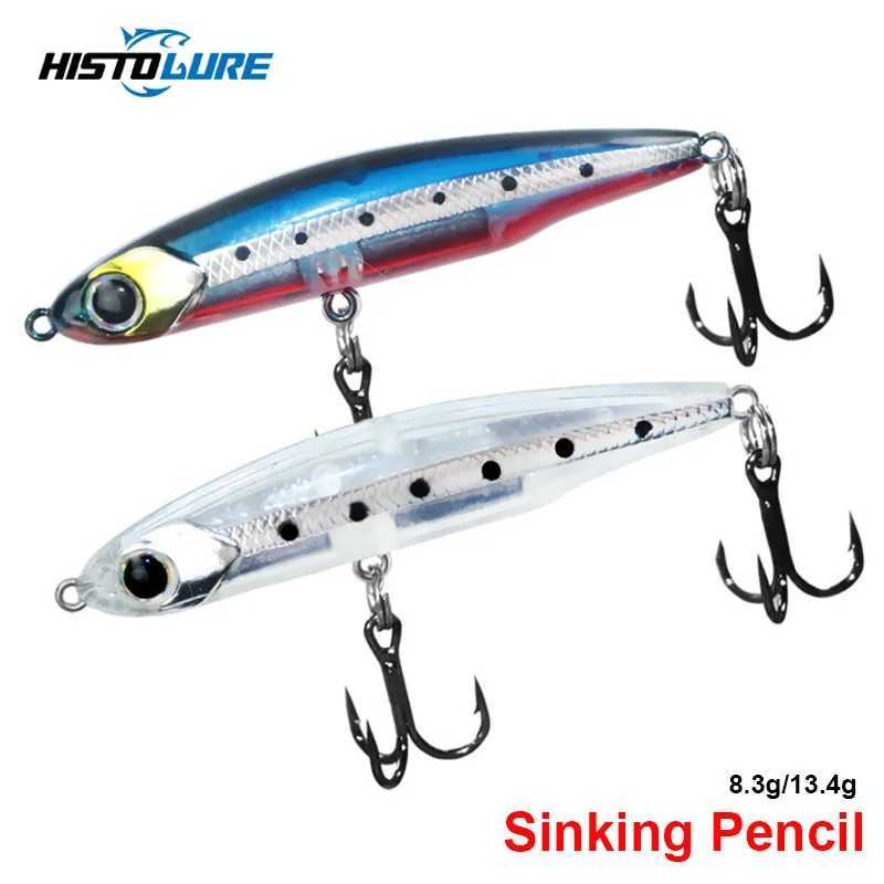 HISTOLURE 8.3g 13.4g Sinking Pencil Fishing Lure Minnow Freshwater Creek Wobbler Artificial Hard Plastic Trout Bait T Z250411
