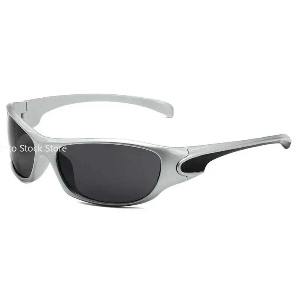 New Punk Y2K Sunglasses Women Goggle Luxury Brand Wrap Square Sun Glasses 2000S Shades Eyewear UV400 Female Designer EyeglassesC250411