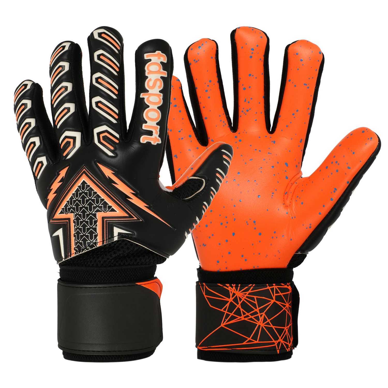 Mens professional match goalkeeper gloves football training goalkeeper gloves anti slip palm 3mm thick latex protectionXJ250412
