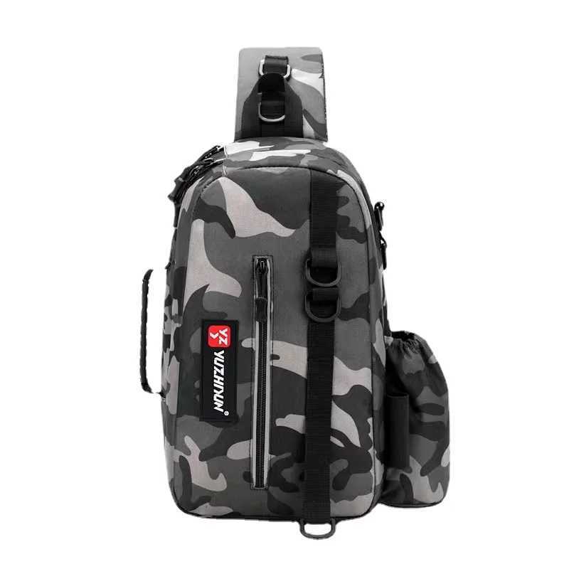 Lure Bag Multi-functional One-shoulder Backpack Waterproof Fishing Rod Fishing Bag Outdoor Fishing Equipment Storage Bag Z250411