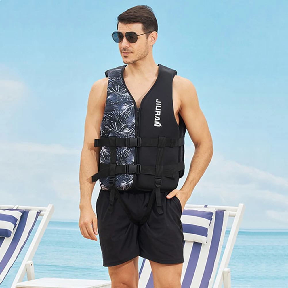 Adjustable Drifting Safety Vest Warm Water Sports Life Jacket Wear-resistant Soft Safe Multipurpose for Swimming Sea Fishing 250411