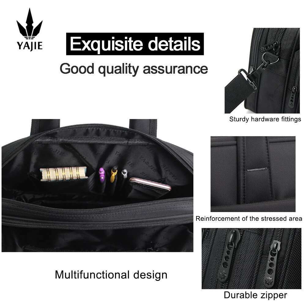 Briefcases For Men Canvas Tote Large Laptop Case 15.6 17 14 Inch Computer Bag Work Business Shoulder Office