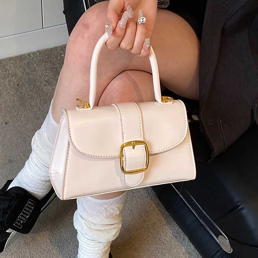 2025 Summer New Simple Hand-held Shoulder Bag for Women Fashion Small Square Flap Crossbody Bags Elegant Lady Commuting HandbagsT2511112