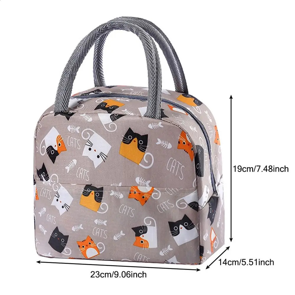 Reusable womens lunch bag large capacity small insulated cooler lunch container leak proof lunch handbag 250410