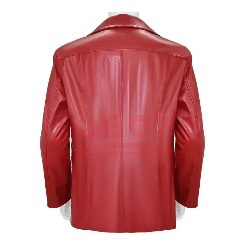 Adults Fight Club Tyler Jacket Cosplay Costume Movie Durden Leather Coat with Shirt Glasses Halloween Carnival Party Suit Man251111