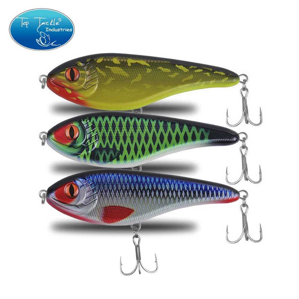 Fishing Lure For Pike Slow Sinking Jerk Bait 150mm 76g CFLURE Muskie Pike Big VIB Fishing Lure Hard Tinned Hooks Z250411