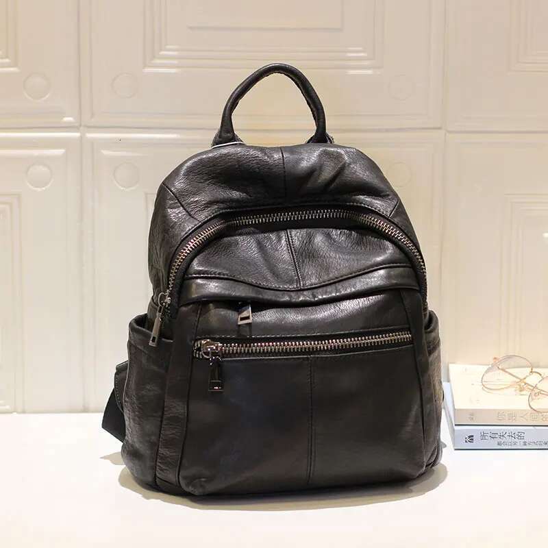 Designer Bag Ipinee Backpack Women Cow Backpacks For Girls Genuine Leather School Bags Casual Knapsack Large Travel Bag