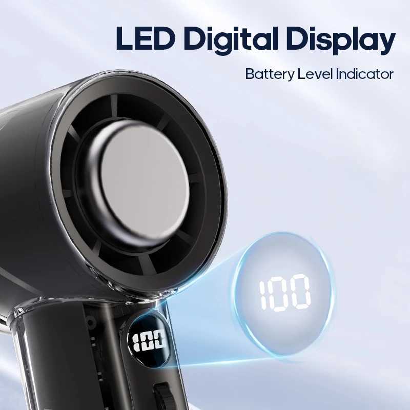 Portable cooling handheld fan with 100 speed adjustable mini outdoor turbo fan 3000mAh air circulation cooler equipped with LED display screen X250412
