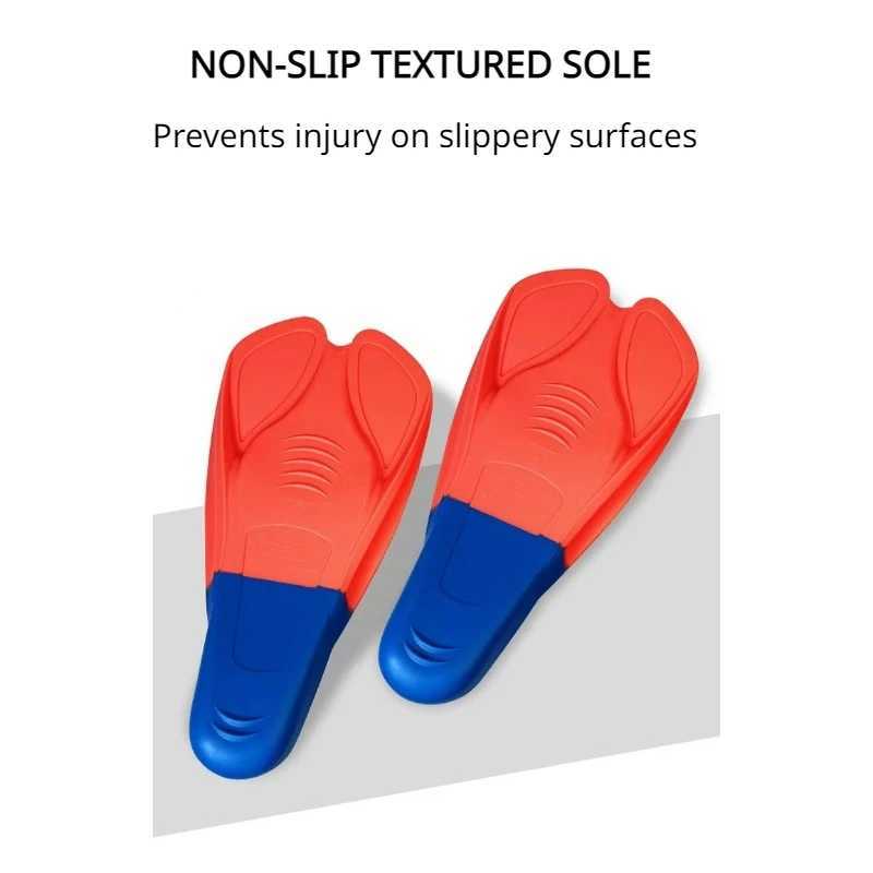 Adult professional flip diving inflatable flip frog shoes childrens training swimming equipment free diving short finsY250412