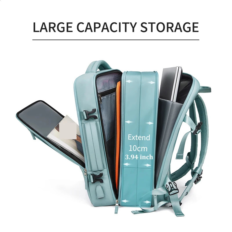 Travel Backpack For Men Expanded 39L hiking Business Laptop Backpack For Women USB charging 17 inch waterproof school Backpack250403