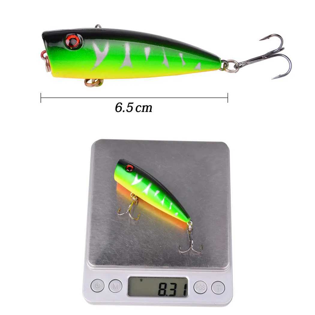 5pcs 9g 7cm Popper Fishing Lures Artificial Bait Wobblers Fishing Tackle Lure Set Carp Fishing Accessories Tools For Trout Bass Z250411
