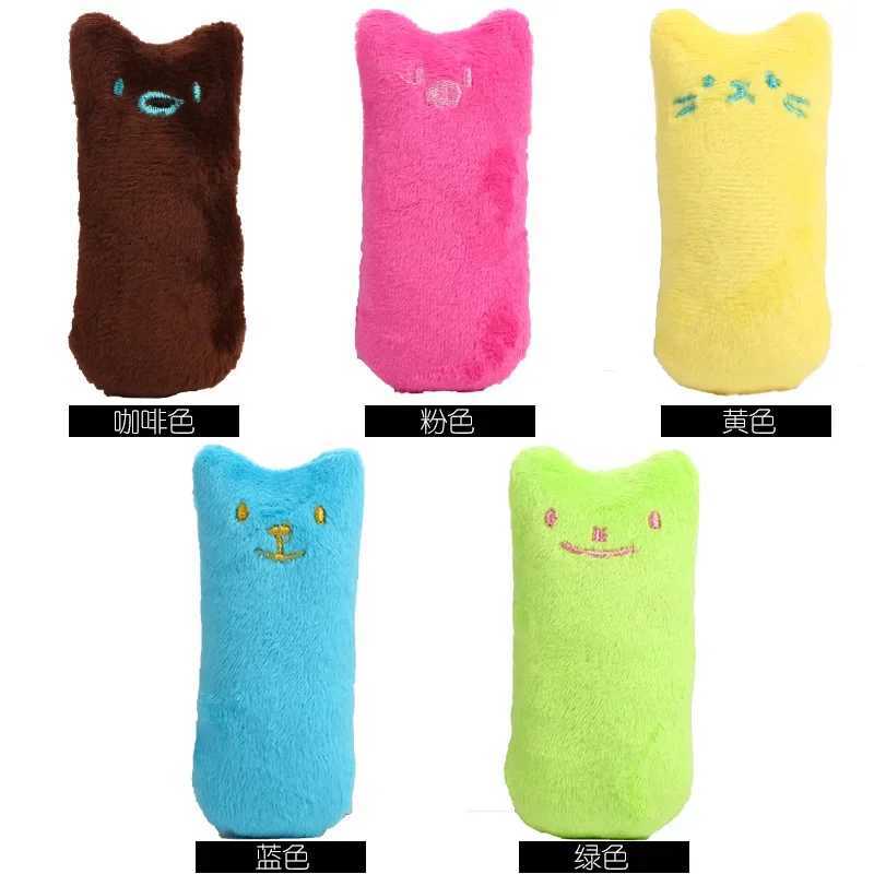 Teeth Grinding Cat Claw Toy Fun Interactive Plush Cat Toy Pet Kitten Chewing Vocal Toy Claw Thumb Biting Catnip Y250412