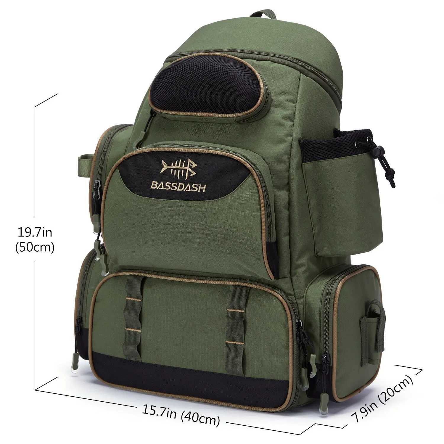 Bassdash Fishing Bag Tackle Backpack Lightweight Tactical Tackle Box Multifunctional Z250411