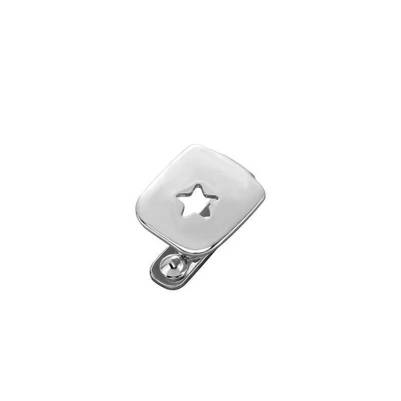 Stainless steel single row zircon dental cap suitable for women punk hip-hop hollow star personalized dental grill Y2K jewelry gift W250412