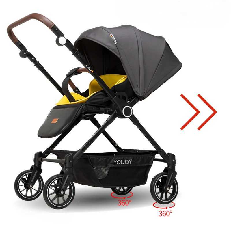 Double sided electric assist bike suitable for double folding electric assist bikes Sitable and Reclining High View newborn electric luxury baby strol