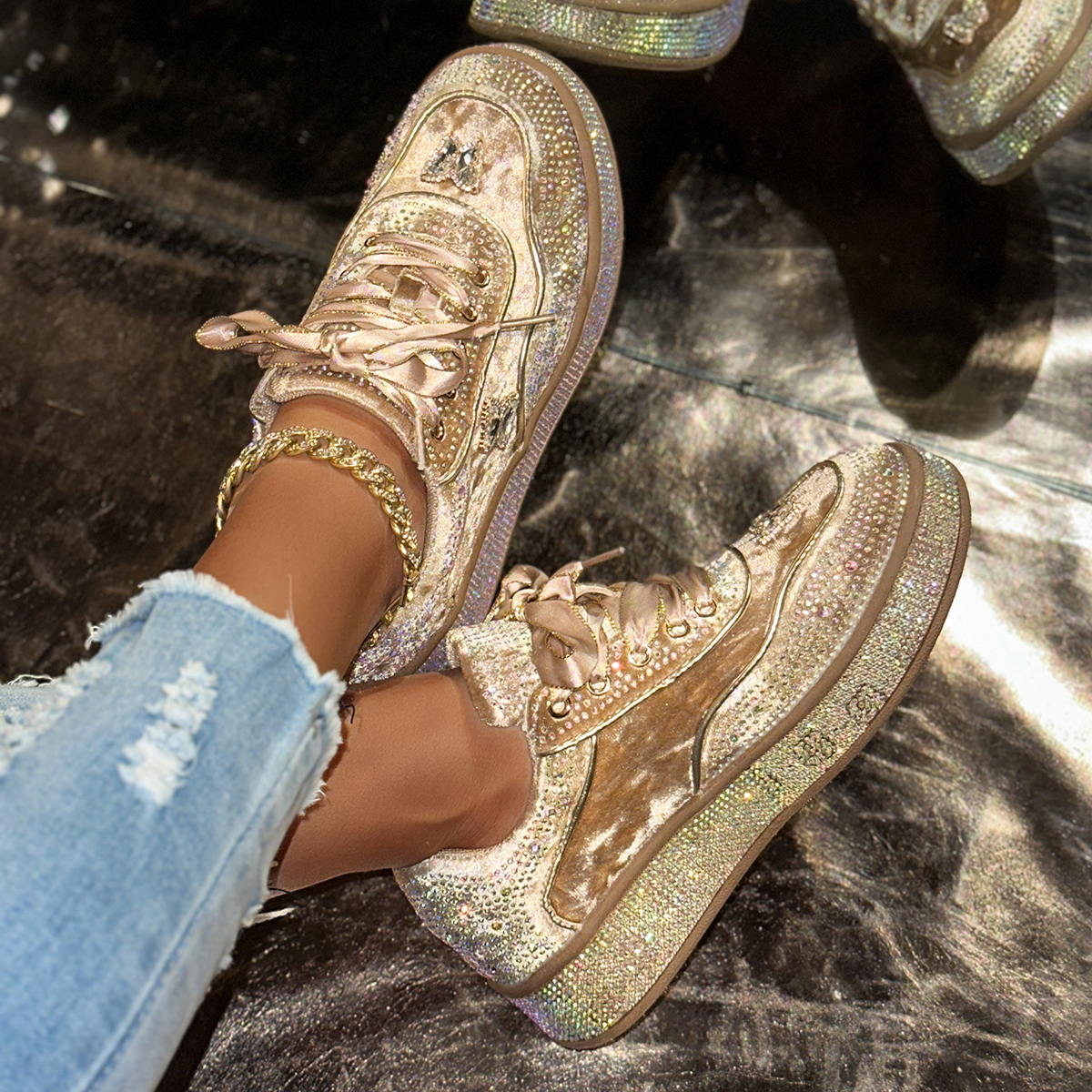 Chunky Sneakers Women Luxury Bling Running Shoes Fashion Casual Designer Breathable Height Increased Casual shoes High Quality Casual Tennis Shoes zap