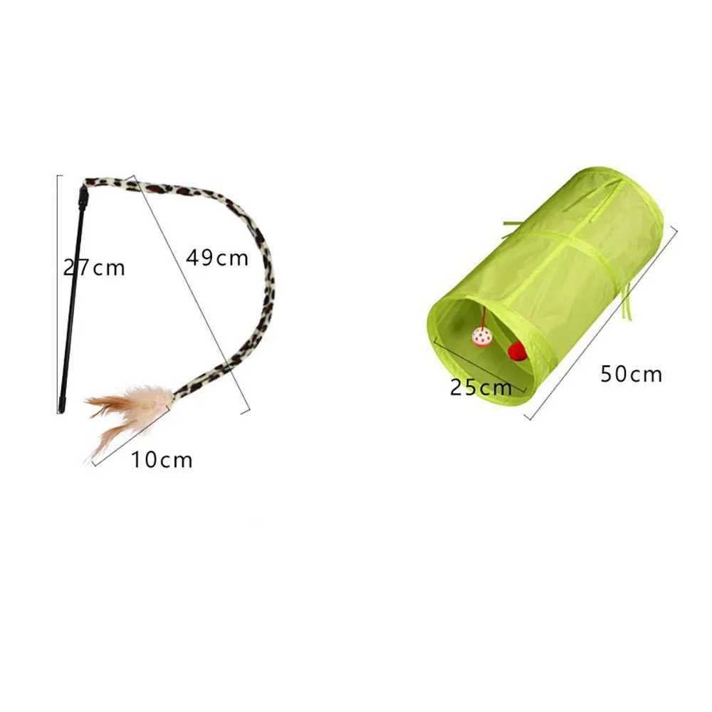 Cat Toy Set Cat Play Tunnel Mouse Shape Ball Folding Chat Fun Cat Tent Mouse Supplies Simulated Fish Cat Accessories Y250412