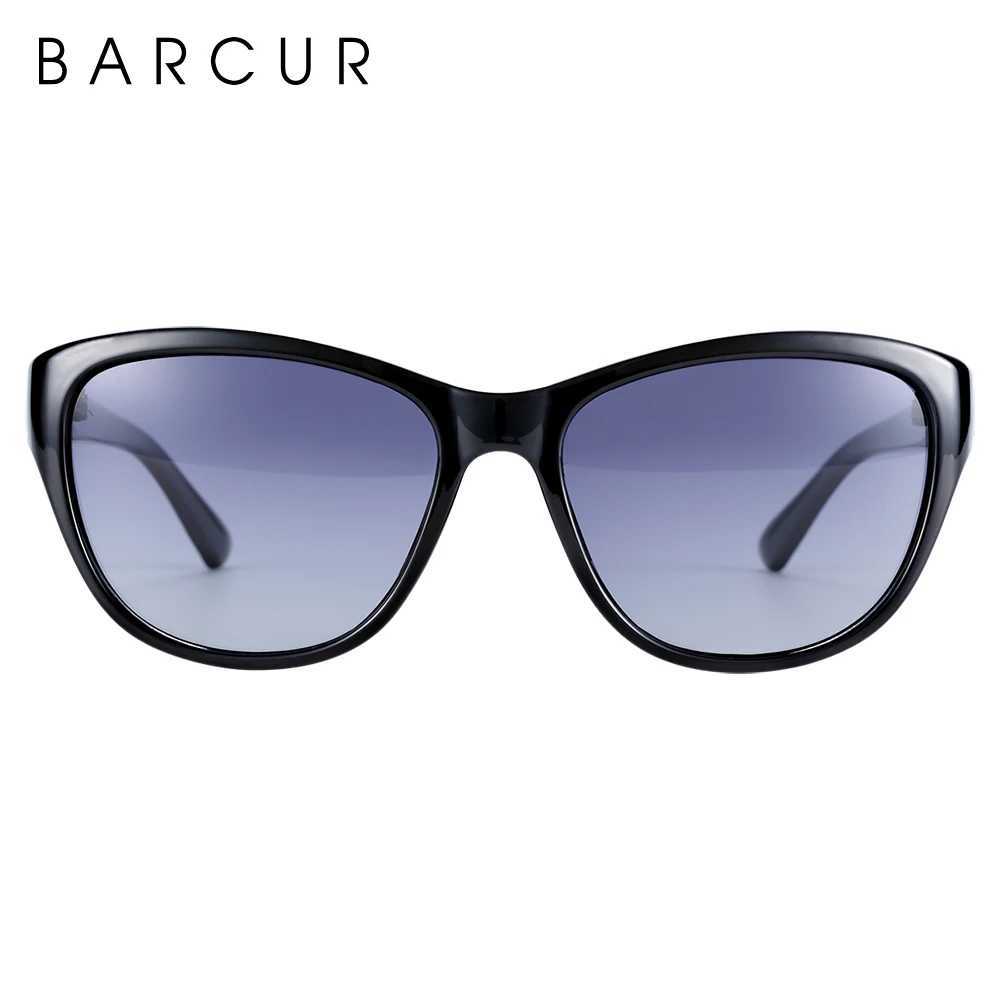 BARCUR TR90 Ladies sunglasses Gradient UV400 Cat Eye Sun Glasses Polarized lunette de soleil femme Z250411
